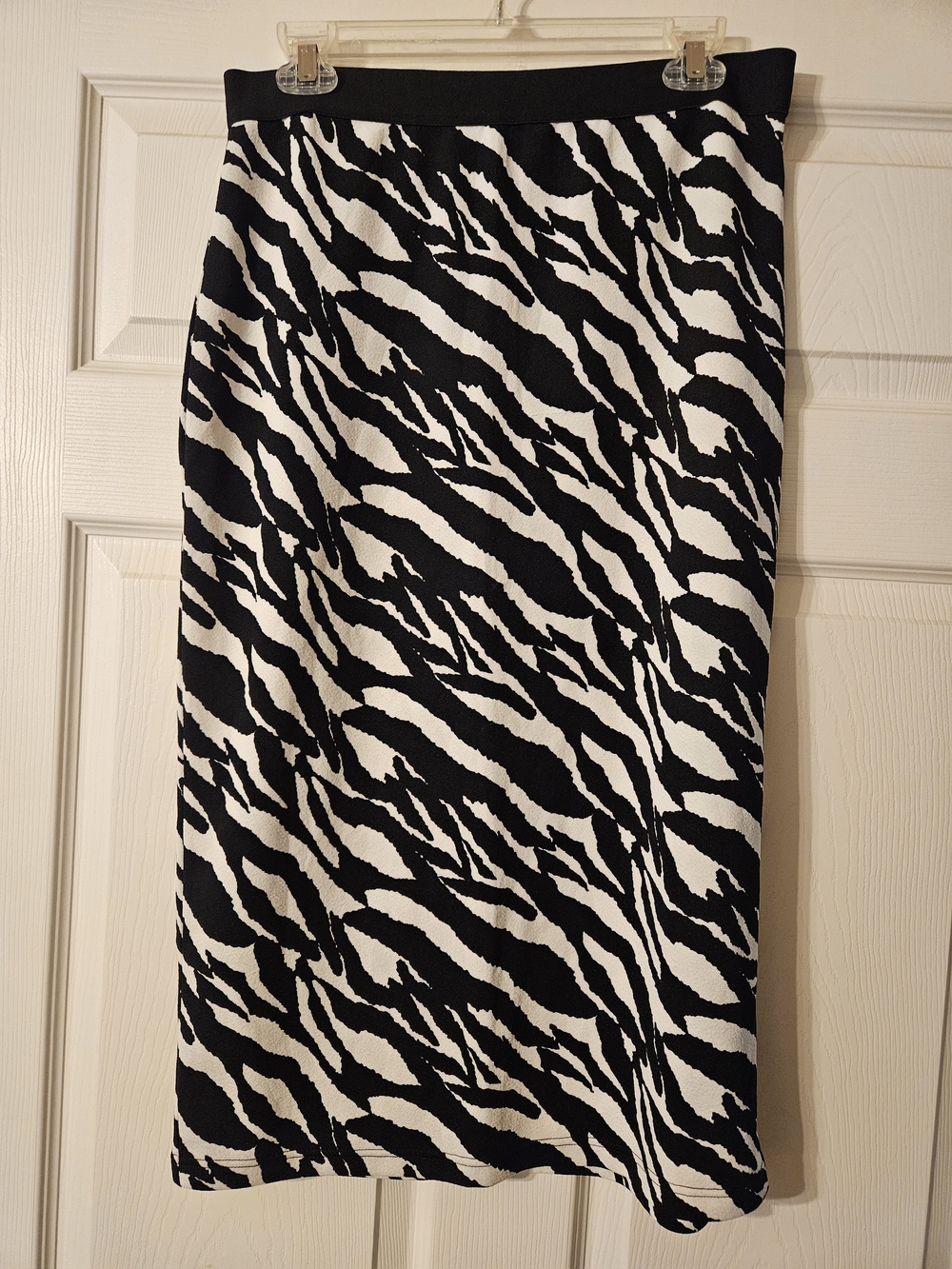 SHEIN Black and White Zebra Midi Skirt
